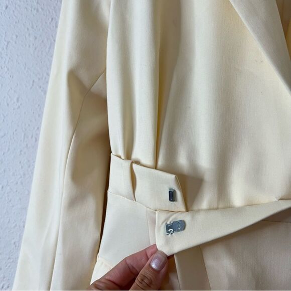 ZARA Butter Yellow Blazer Mini Dress Blogger Favorite Size Small - Picture 12 of 15